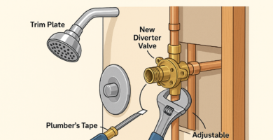 replacing 3 way diverter valve